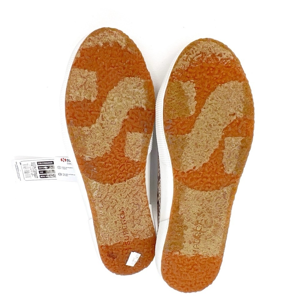 Superga 2750 Snake Print Low-Top Sneakers in Beige and Brown - Picture 8 of 13